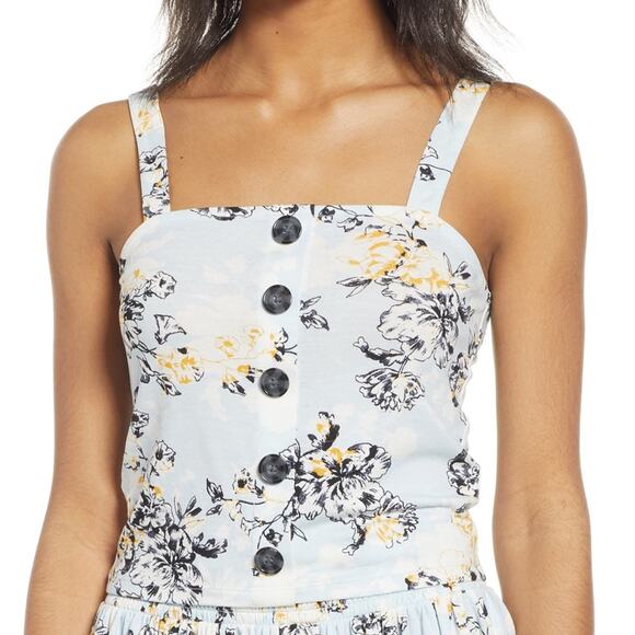 BP Button Front Floral print Tank - Picture 1 of 8